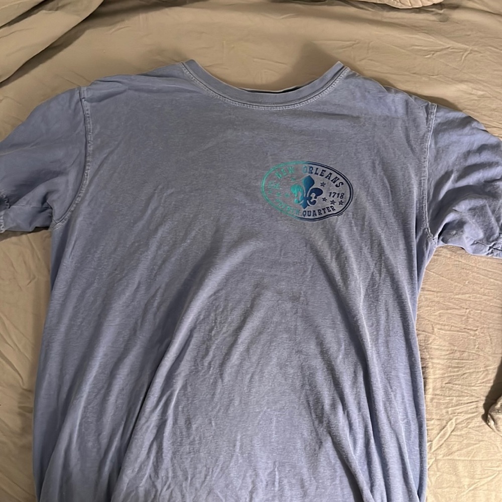New Orleans French Quarter blue comfort colors shirt!